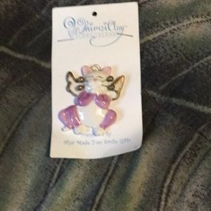 WhimsiClay By Amy Lacombe lapel pin “Angel Face”